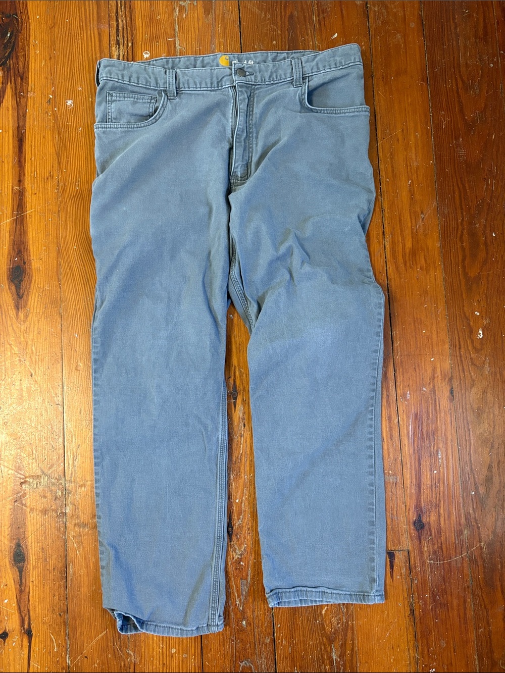 Carhartt Casual Light Gray Straight-Leg Relaxed Fit 38x30 Pants